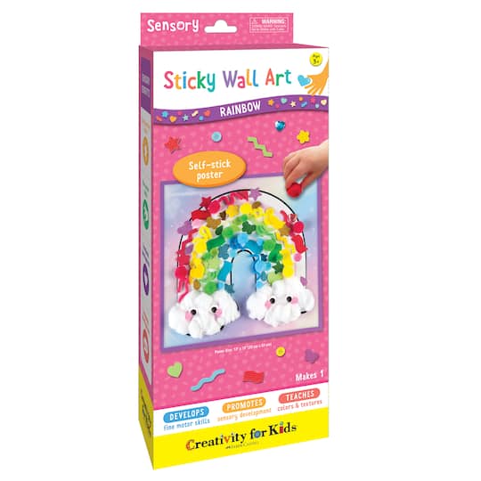 6 Pack: Creativity for Kids&#xAE; Rainbow Sticky Wall Art Kit